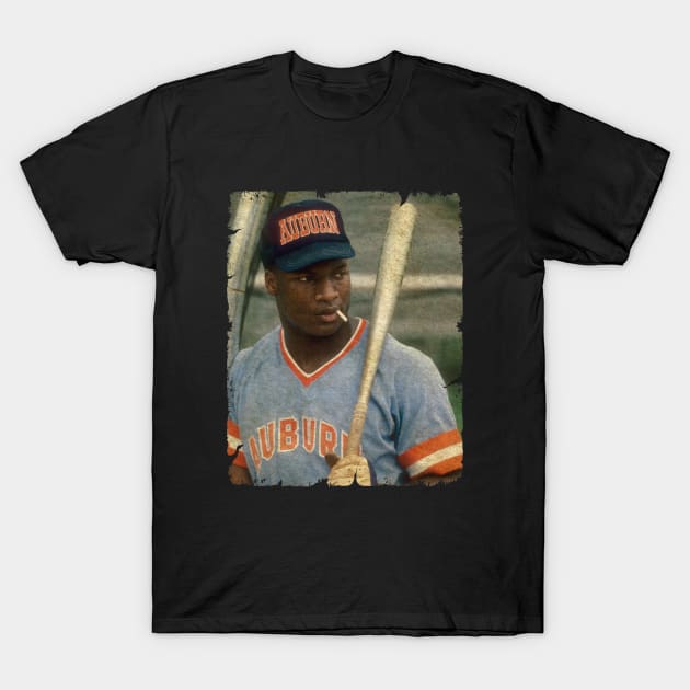 Bo Jackson in Auburn Tigers baseball T-Shirt by SOEKAMPTI